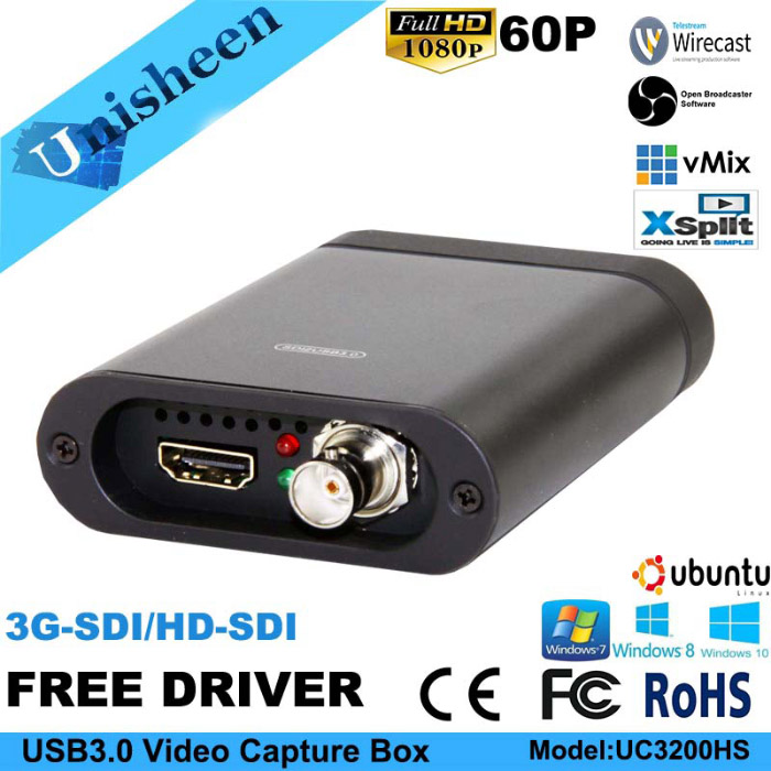 USB 3.0 to HDMI, SDI Capture Box Full HD1080P