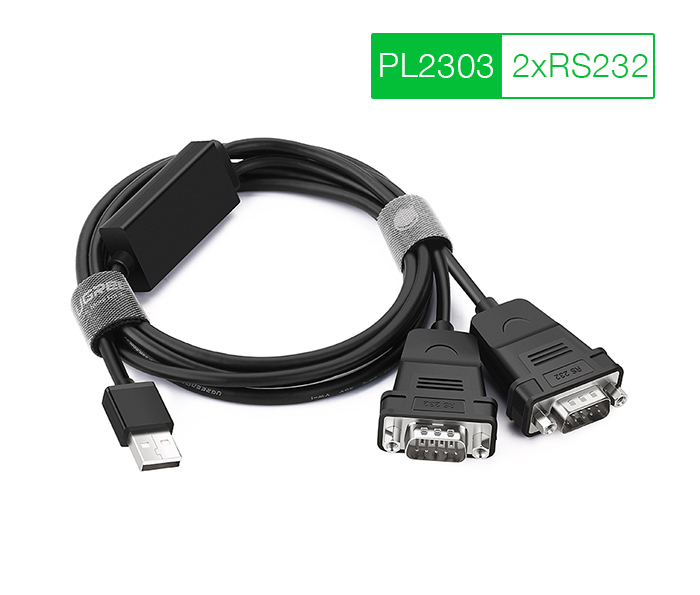 Cáp chuyển đổi USB to 2 RS232 (COM) Ugreen 30769