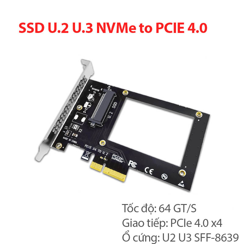 Card PCIe x4 GEN4 to U.2 U.3 SFF-8639 NVMe SSD 2.5
