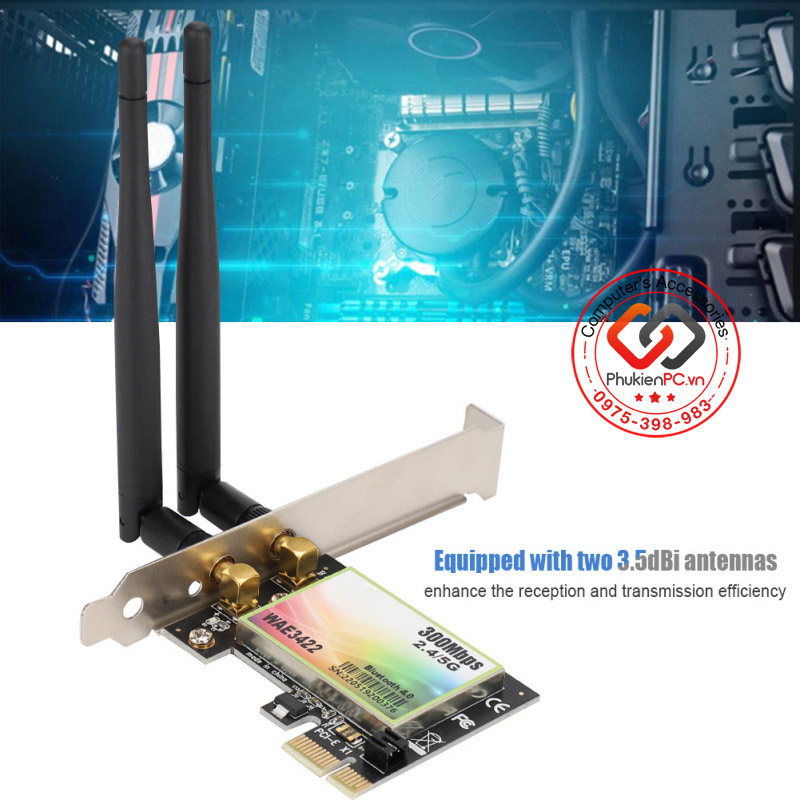 Card PCIe Wifi 300Mb Dual Band 2.4G/5G Bluetooth 4.0