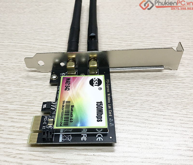 Card PCIe Wifi 150Mb 2.4G Bluetooth 4.0