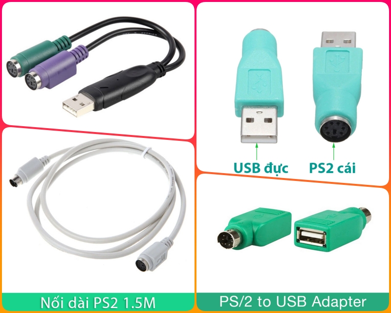 Nơi bán giắc chuyển PS2 sang USB, USB sang PS2 tại Hà Nội