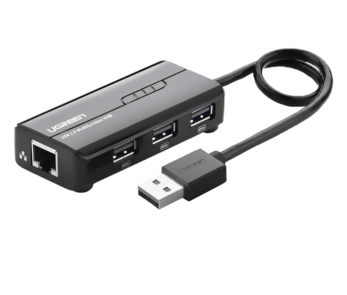 Cáp chia USB 2.0 3Port kèm cổng LAN Ethernet Ugreen 20264