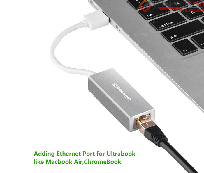 Cáp chuyển đổi USB 3.0 sang LAN 1000 Mbps Ugreen 20258 vỏ nhôm