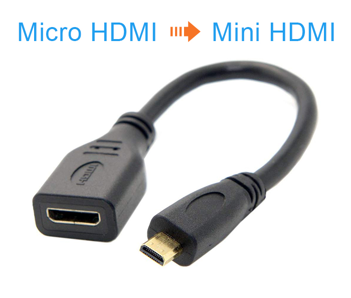 Cáp chuyển đổi Micro HDMI to Mini HDMI Female