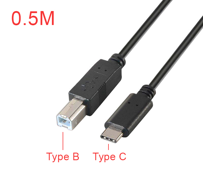 Cáp USB Type C sang Type B (cổng máy in) 0.5M