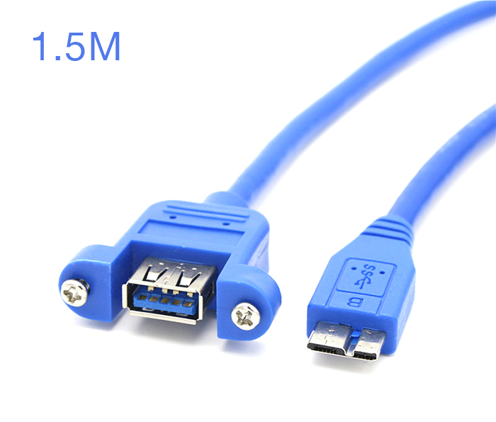 Cáp USB 3.0 Female to Micro B Male bắt vít 1.5M
