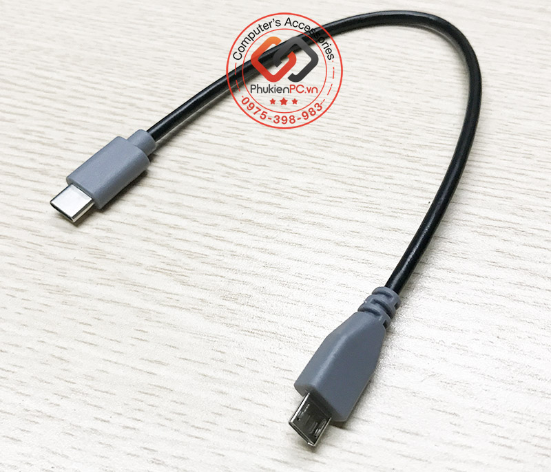 Cáp USB Type C sang Micro USB 25cm
