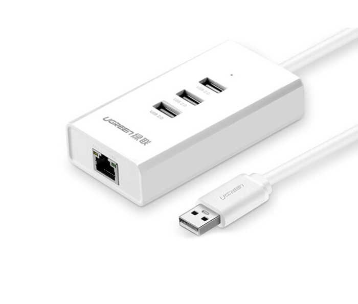 Bộ chia USB 1 ra 3 kèm cổng LAN Ethernet Ugreen 20259