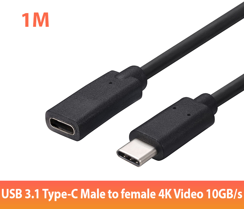 Cáp nối dài USB Type C Male to Female đầu đực đầu cái 1M