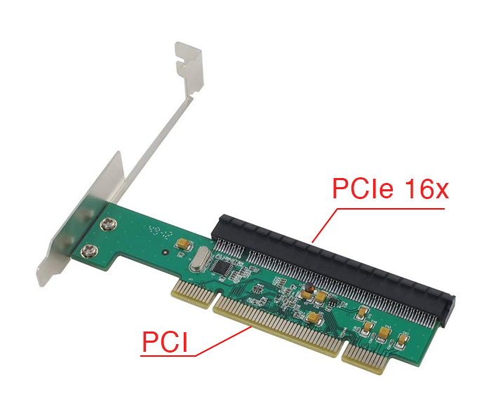 Card chuyển đổi PCI sang PCIe 16X gắn thêm card đồ họa