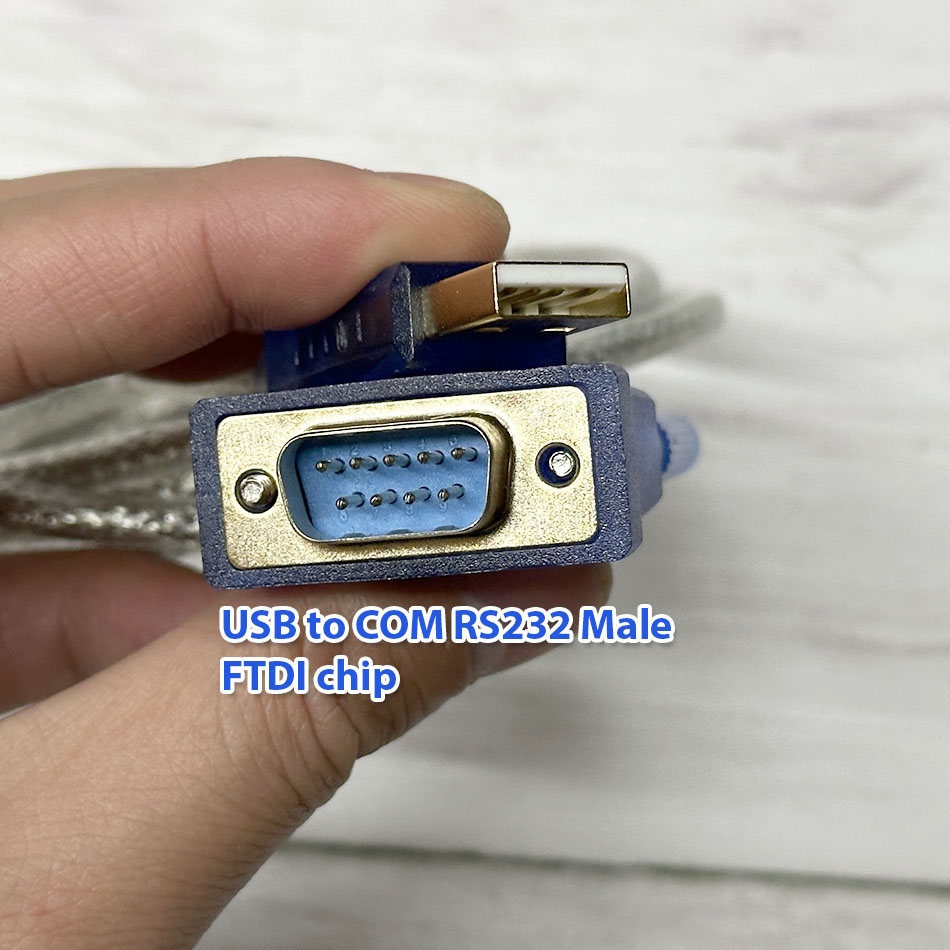 Cáp USB to RS232 FTDI chip dài 1.2M Dtech DT-5011 Win XP 7 10 11