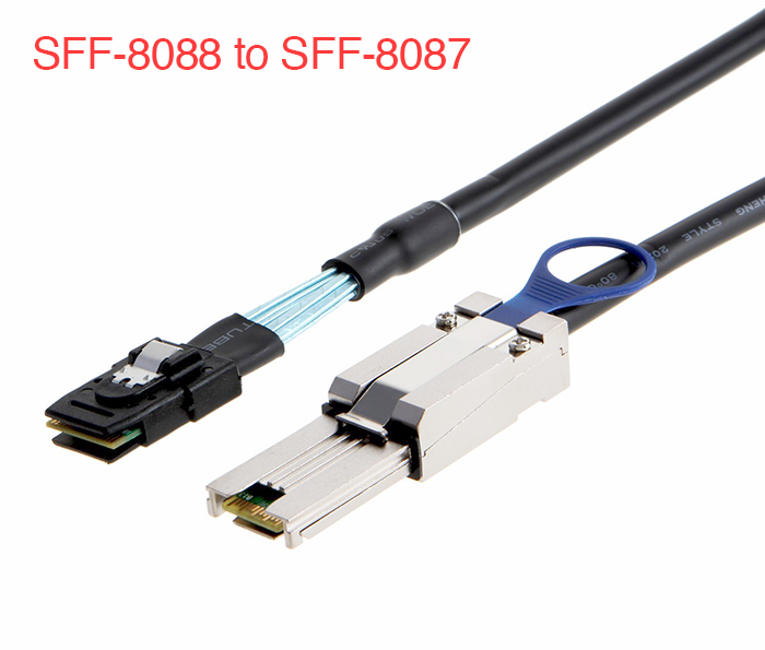 Cáp Mini SAS SFF-8088 to SFF-8087 1M