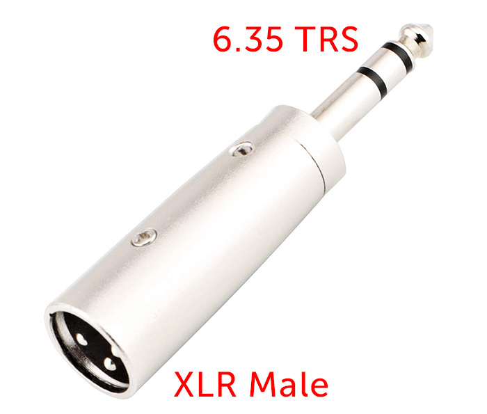 Đầu chuyển đổi Cannon XLR đực sang 6.35mm TRS Stereo