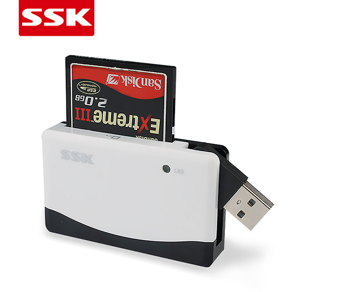 Đầu đọc thẻ đa năng SD TF CF USB 2.0 SSK SCR057