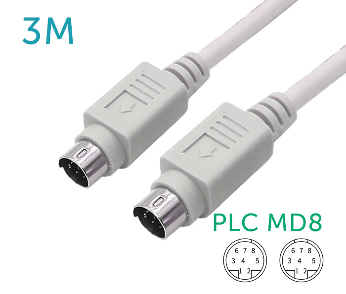 Dây cáp lập trình PLC MD8 đực – đực 3M