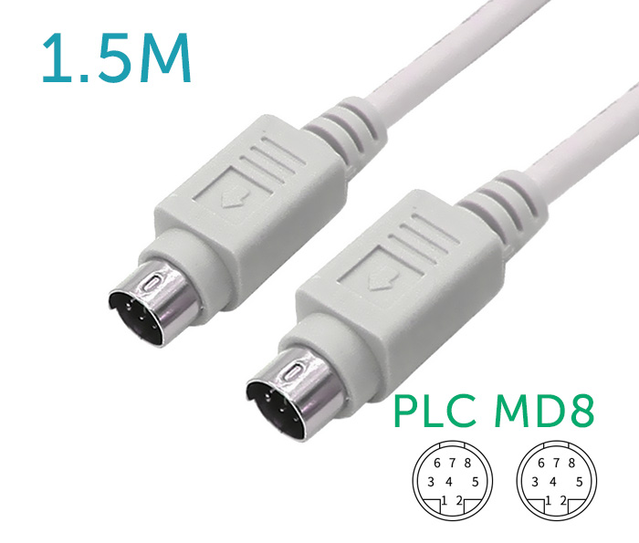 Dây cáp lập trình PLC MD8 đực – đực 1.5M
