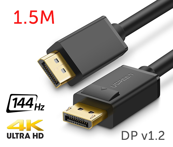 Cáp Displayport 1.2 dài 1.5M hỗ trợ 4K 60hz Ugreen 10245
