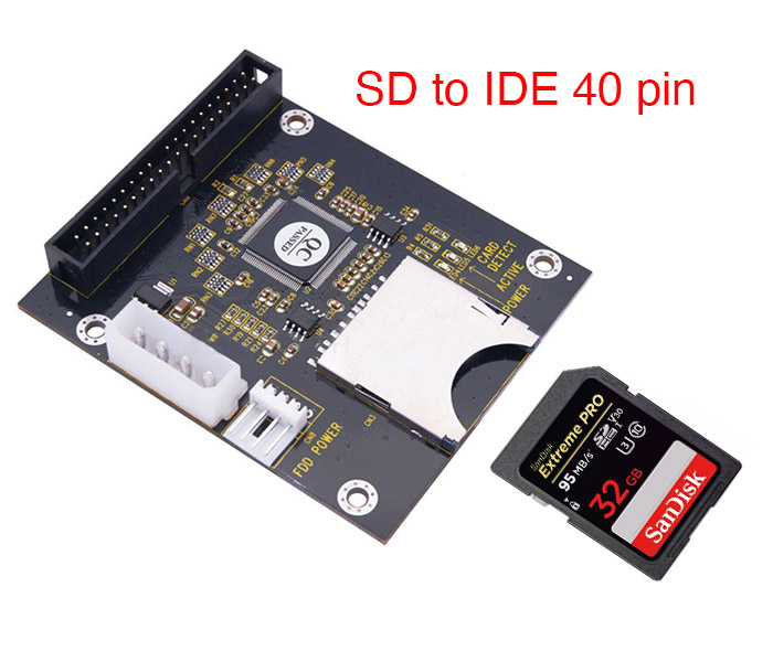 Adapter thẻ nhớ SD sang 3.5 HDD IDE 40pin
