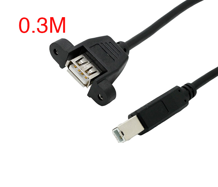 Cáp USB 2.0 Female to Type B male 0.3M