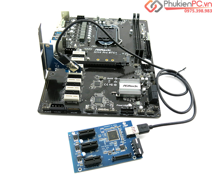 Card chia PCIe 1X ra 3 PCIe 1X