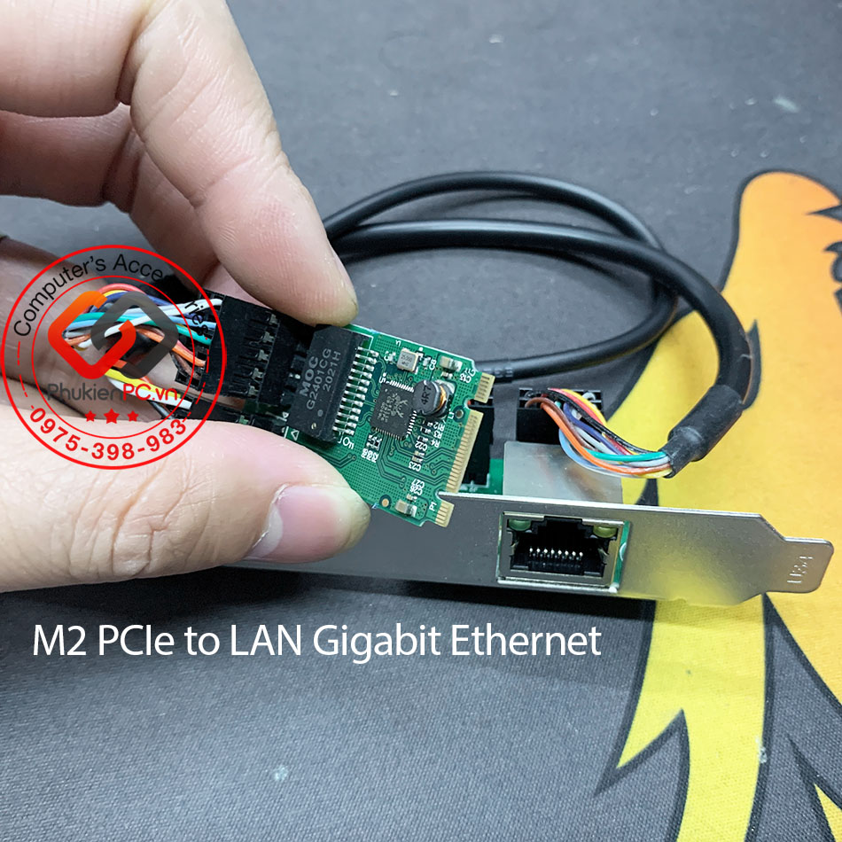 Adapter M.2 B Key, M Key to Ethernet LAN Gigabit 1 Gbps