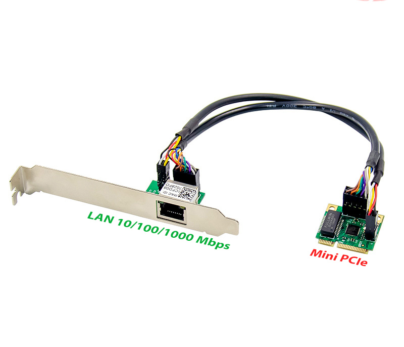 Card Mini PCIe to LAN Ethernet Gigabit 100/1000 Mbps