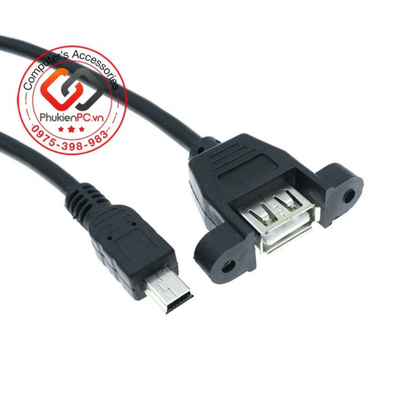 Cáp USB 2.0 Female to Mini USB male 0.3M