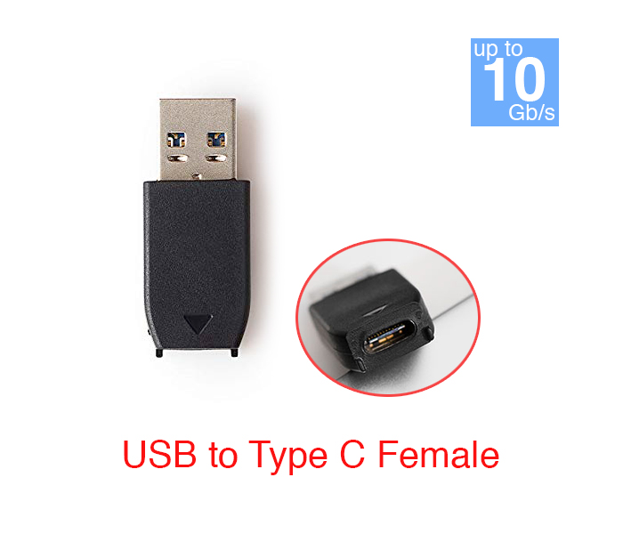Đầu chuyển đổi USB 3.0 sang Type C female (chân cái) 10Gb