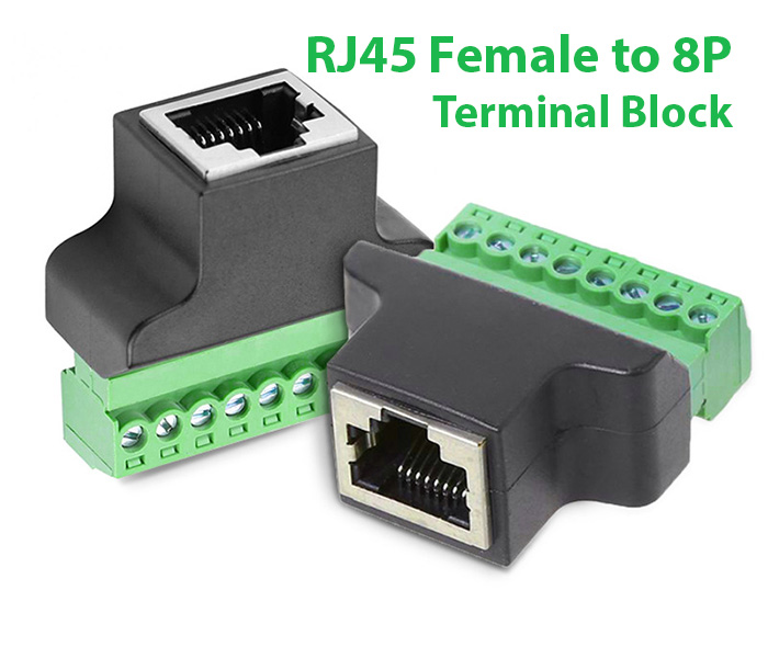 Giắc RJ45 Female to 8P8C Terminal Block vặn vít