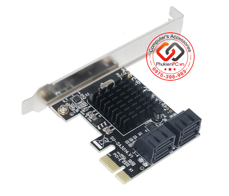 Card PCI-E to 4 SATA III 6G Chip Marvell 88SE9215