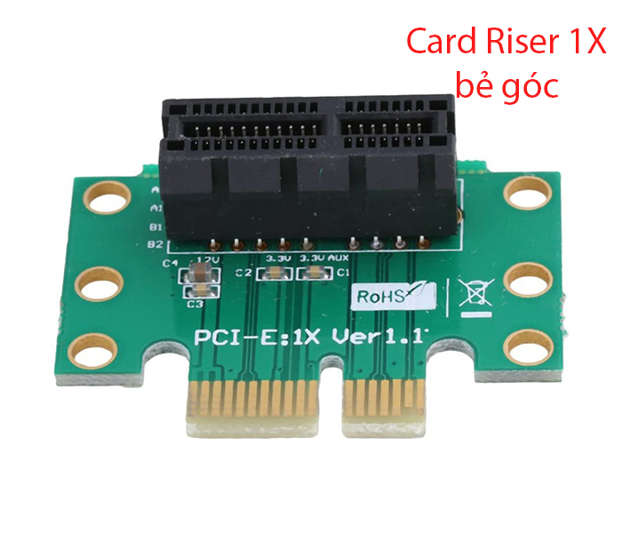 Card Riser PCIe 1x bẻ góc