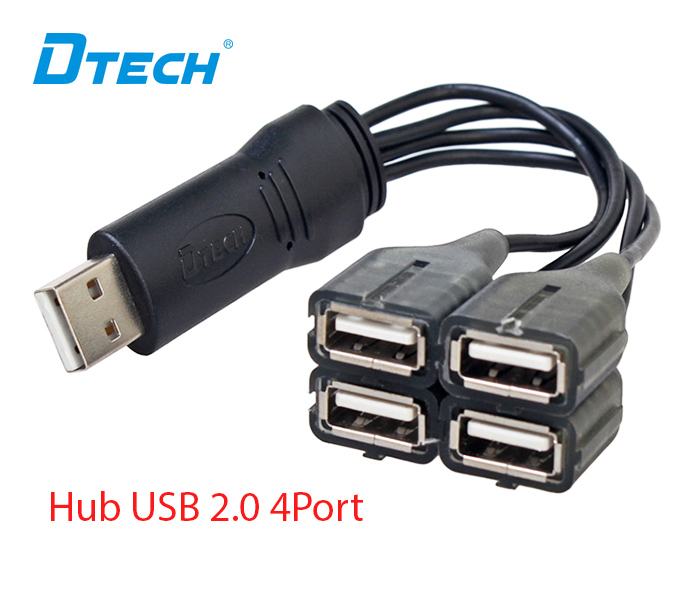 Cáp chia cổng USB 2.0 1 ra 4 dây dời Dtech DT-3020