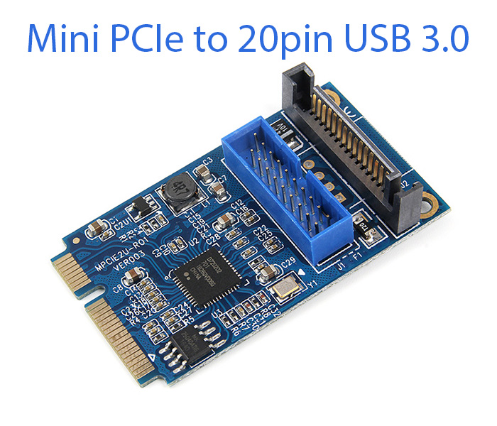 Adapter Mini PCIe to 20Pin USB 3.0