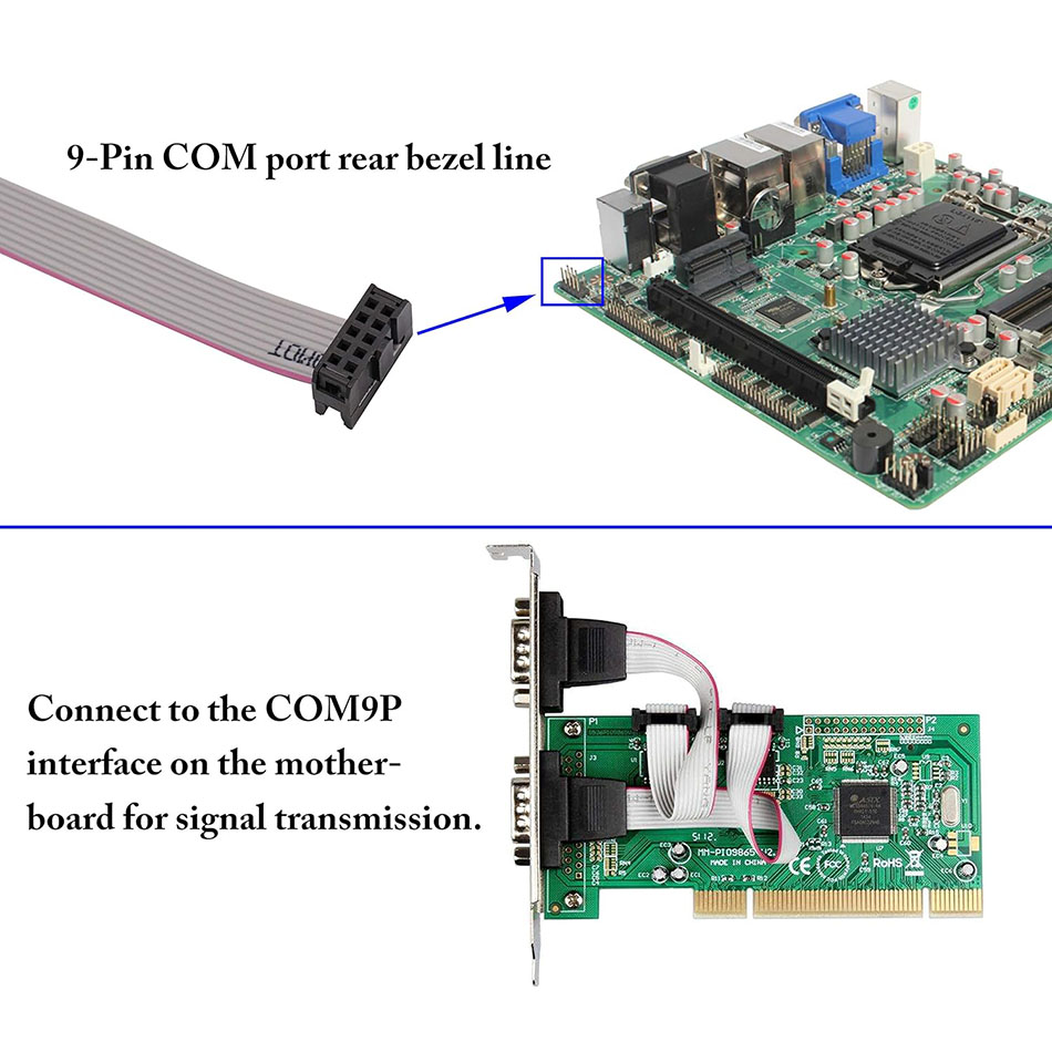 Dây cáp chuyển 9Pin COM Mainboard ra RS232 Male