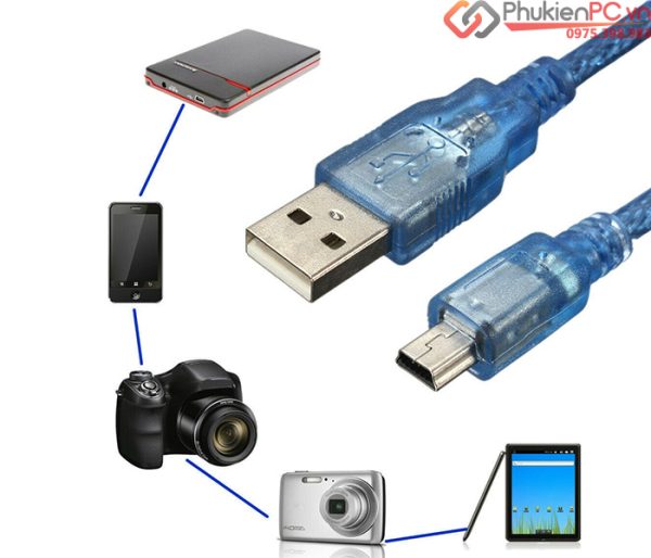 Dây cáp USB 2.0 Type A Male to Mini USB 5Pin Male 10M