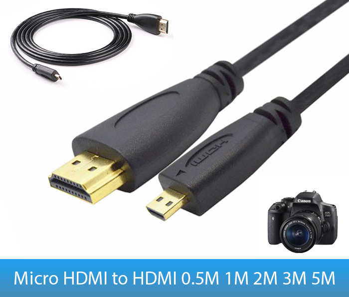 Dây cáp Micro HDMI to HDMI dài 0.5M 1M 2M 3M 5M