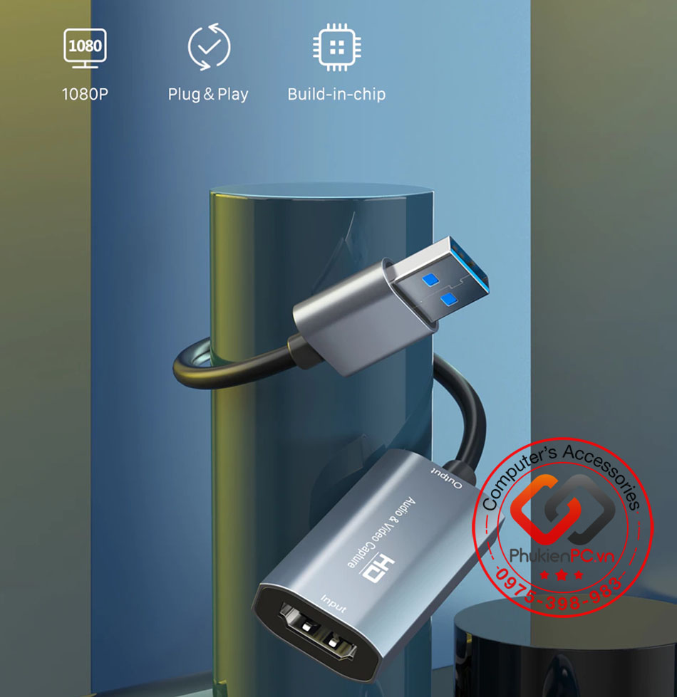 Cáp HDMI to USB 3.0 Capture 1080P 60 FPS