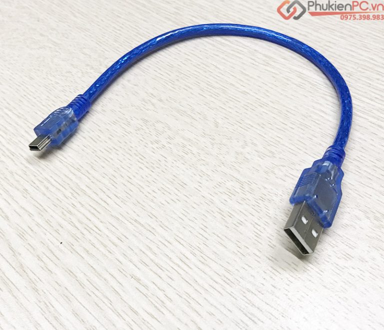 Dây cáp USB 2.0 Type A Male to Mini USB 5Pin Male 0.3M