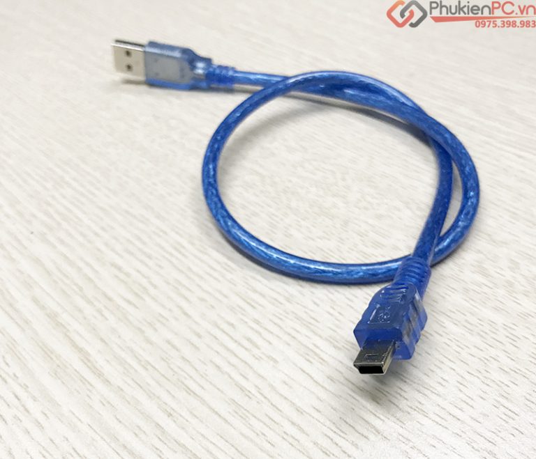 Dây cáp USB 2.0 Type A Male to Mini USB 5Pin Male 0.5M