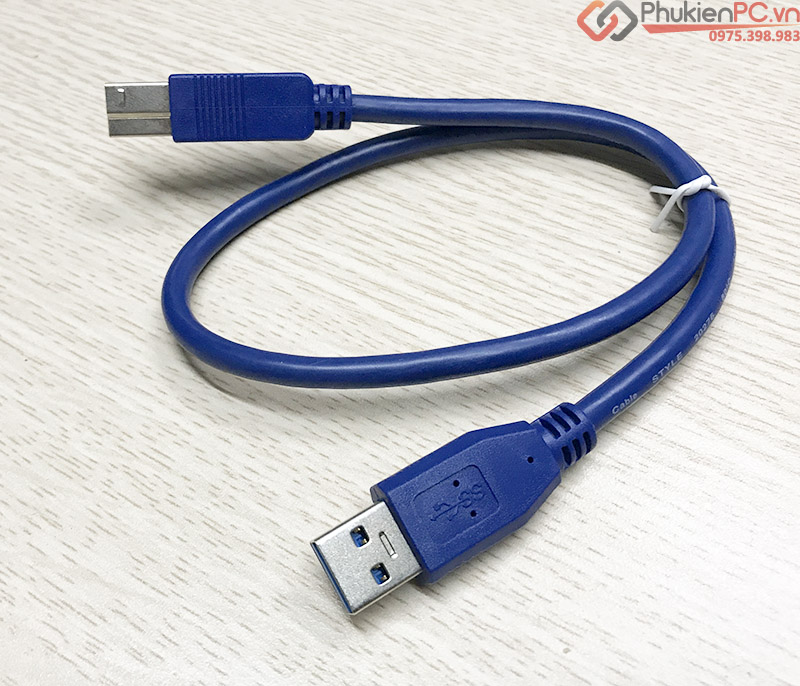 Cáp USB 3.0 AM-BM Type B Male cho Box ổ cứng, Máy in, camera