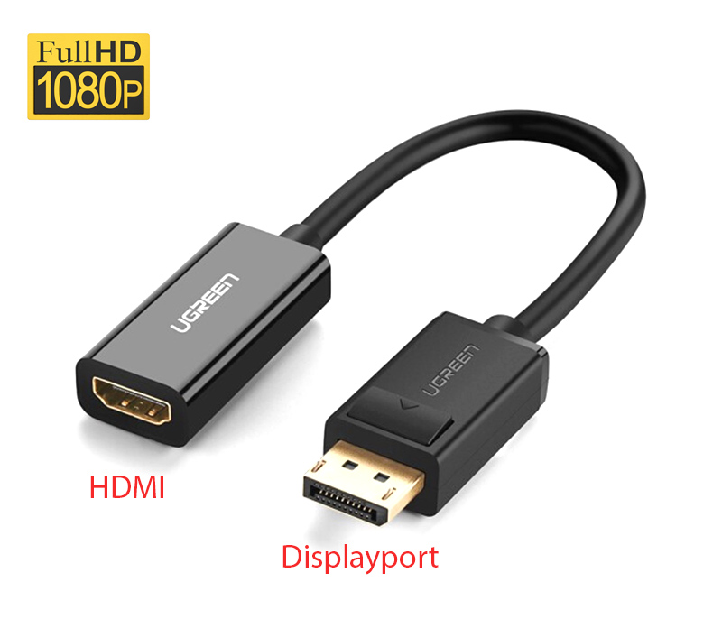 Cáp chuyển đổi Displayport to HDMI Full HD1080 Ugreen 40362