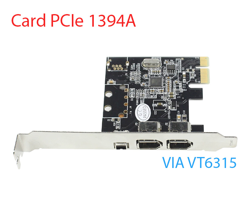 Card PCI-e Firewire 1394A (600, 400) chip VT6315