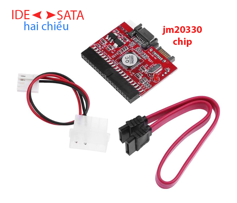 Adapter ổ cứng HDD IDE ATA 40pin sang SATA 2 chiều – Chip JM20330 cao cấp