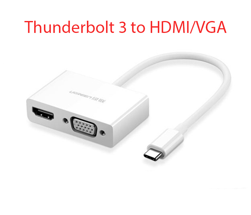 Cáp Thunderbolt 3 ra HDMI, VGA Ugreen 30843