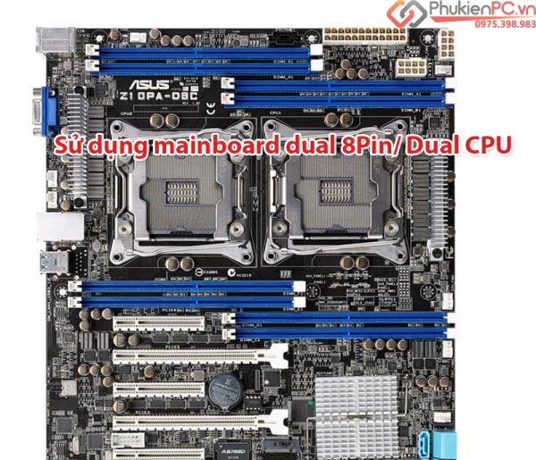 Dây cáp chia nguồn 8Pin CPU 1 ra 2 dài 20cm bọc lưới