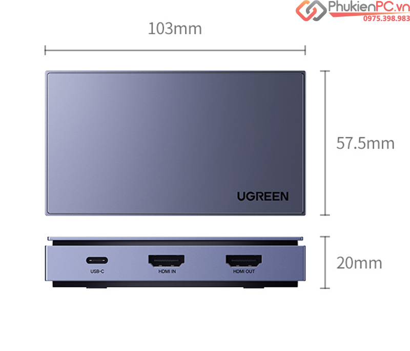 Box ghi hình HDMI to USB 3.0 capture hd1080P 60hz Ugreen