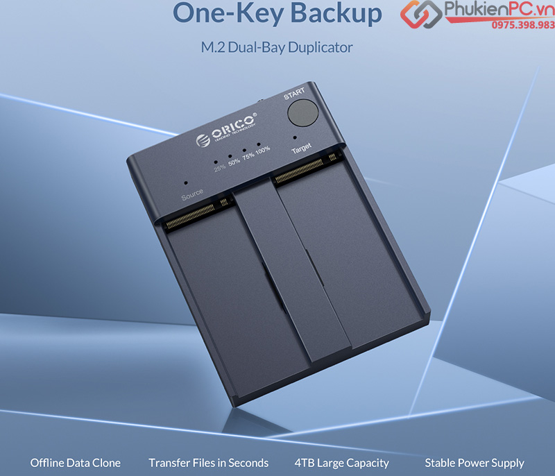 Dock cắm 2 SSD M.2 NVMe 10GB ORICO M2P2-C3-C