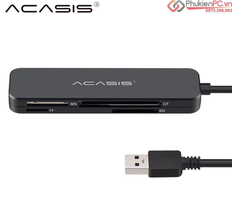 Đầu đọc thẻ nhớ USB 3.0 SD TF CF MS Acasis IS-015