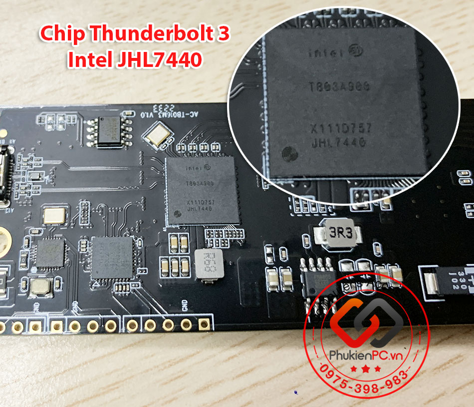 Box SSD M.2 NVMe sang Thunderbolt 3 40Gb ACASIS tốc độ nhanh nhất hiện nay